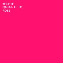 #FE116F - Rose Color Image