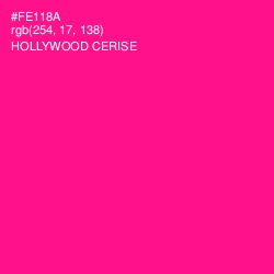#FE118A - Hollywood Cerise Color Image