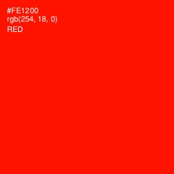 #FE1200 - Red Color Image