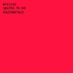 #FE1240 - Razzmatazz Color Image