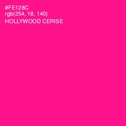 #FE128C - Hollywood Cerise Color Image