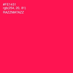 #FE1451 - Razzmatazz Color Image