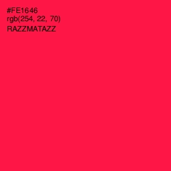 #FE1646 - Razzmatazz Color Image