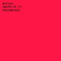 #FE1647 - Razzmatazz Color Image