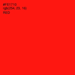 #FE1710 - Red Color Image