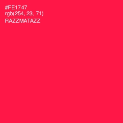 #FE1747 - Razzmatazz Color Image