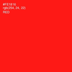 #FE1816 - Red Color Image