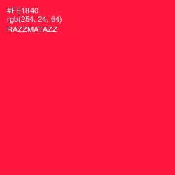 #FE1840 - Razzmatazz Color Image