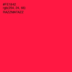 #FE1842 - Razzmatazz Color Image