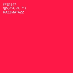 #FE1847 - Razzmatazz Color Image