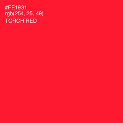 #FE1931 - Torch Red Color Image