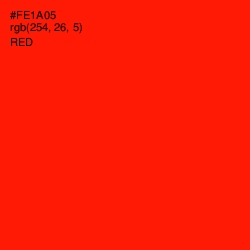 #FE1A05 - Red Color Image