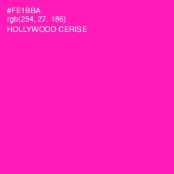 #FE1BBA - Hollywood Cerise Color Image