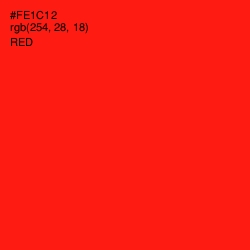 #FE1C12 - Red Color Image