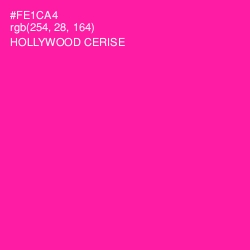 #FE1CA4 - Hollywood Cerise Color Image