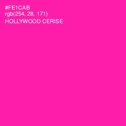 #FE1CAB - Hollywood Cerise Color Image