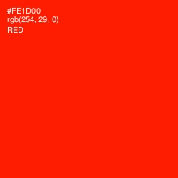 #FE1D00 - Red Color Image