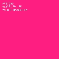 #FE1D80 - Wild Strawberry Color Image