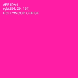 #FE1DA4 - Hollywood Cerise Color Image