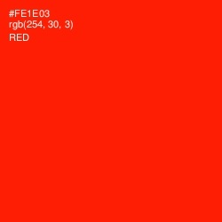 #FE1E03 - Red Color Image