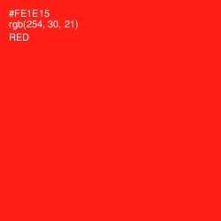 #FE1E15 - Red Color Image