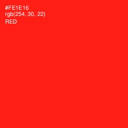 #FE1E16 - Red Color Image