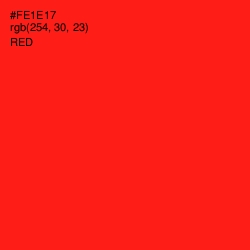 #FE1E17 - Red Color Image