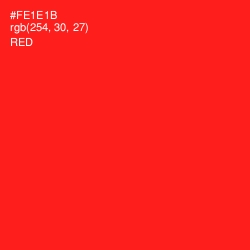 #FE1E1B - Red Color Image