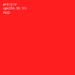 #FE1E1F - Red Color Image