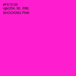 #FE1ED0 - Shocking Pink Color Image