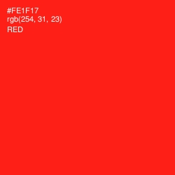 #FE1F17 - Red Color Image