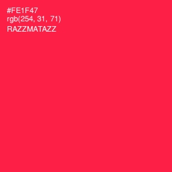 #FE1F47 - Razzmatazz Color Image