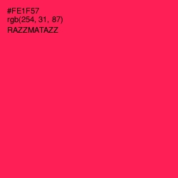 #FE1F57 - Razzmatazz Color Image