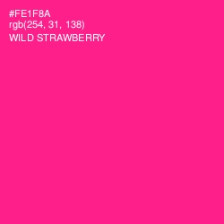 #FE1F8A - Wild Strawberry Color Image