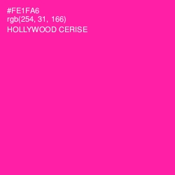 #FE1FA6 - Hollywood Cerise Color Image