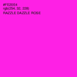 #FE20E4 - Razzle Dazzle Rose Color Image