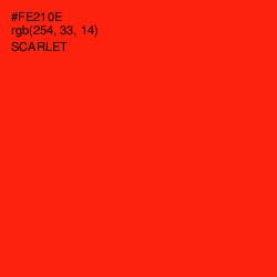 #FE210E - Scarlet Color Image