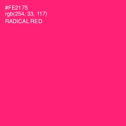 #FE2175 - Radical Red Color Image