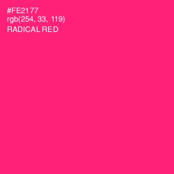 #FE2177 - Radical Red Color Image