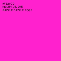 #FE21CD - Razzle Dazzle Rose Color Image