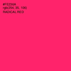 #FE236A - Radical Red Color Image