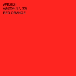 #FE2521 - Red Orange Color Image