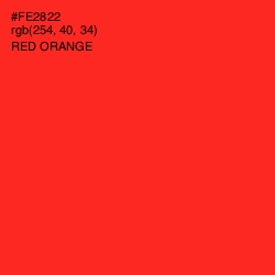 #FE2822 - Red Orange Color Image