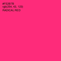 #FE2B7B - Radical Red Color Image