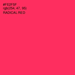 #FE2F5F - Radical Red Color Image