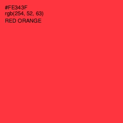 #FE343F - Red Orange Color Image