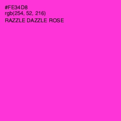 #FE34D8 - Razzle Dazzle Rose Color Image