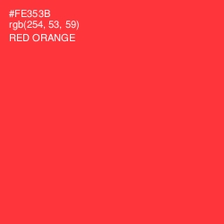 #FE353B - Red Orange Color Image