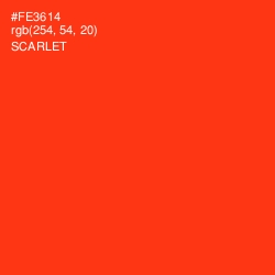#FE3614 - Scarlet Color Image