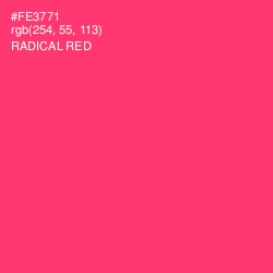 #FE3771 - Radical Red Color Image